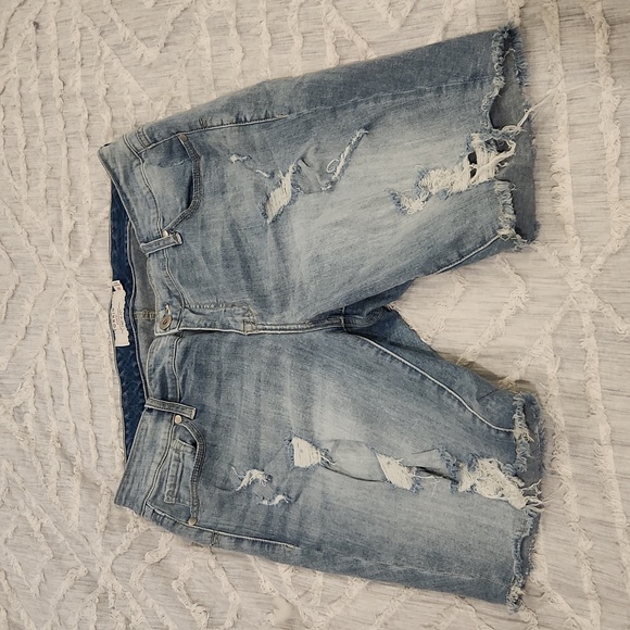 torrid Pants - Light wash, distressed Torrid jean shorts size 16! Excellent condition!